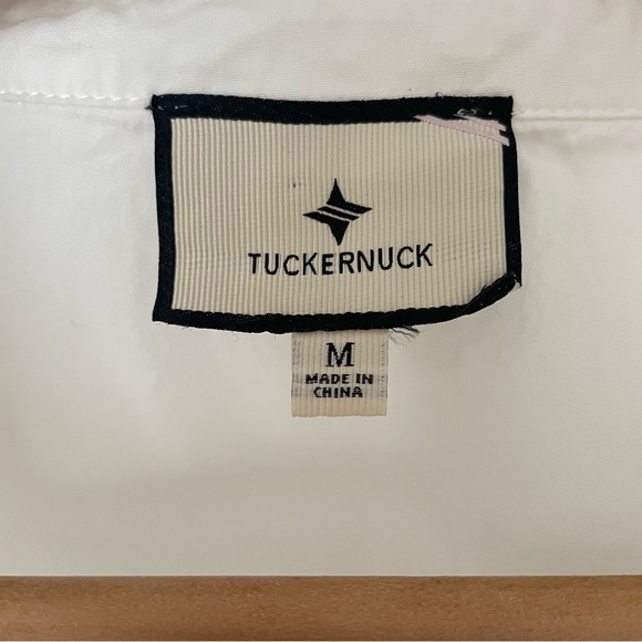 TUCKERNUCK White Short Sleeve Poplin Shirt - Excellent Pre-Loved, Medium - Picture 7 of 13